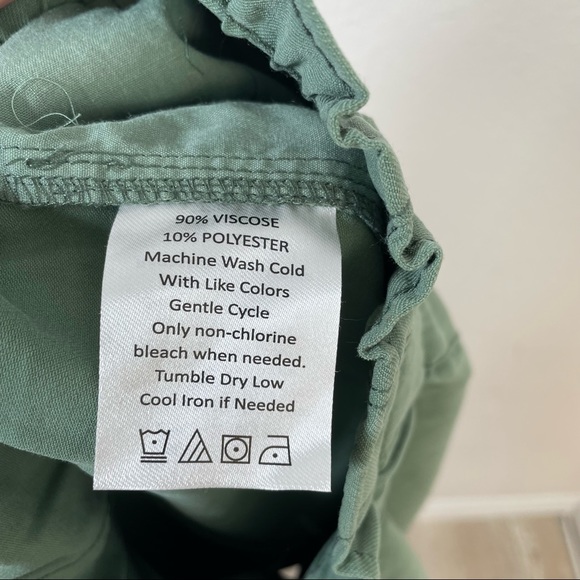 Mauby Paperbag Waist Green Shorts Sz Medium - Picture 5 of 11